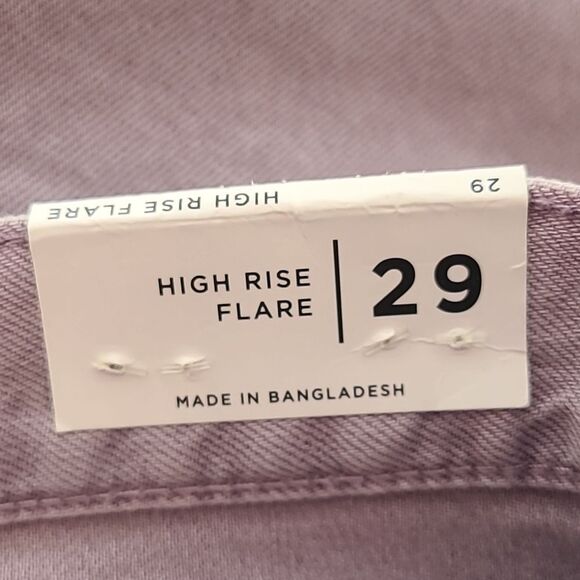 PacSun Eco Purple High Waisted Flare Jeans Color: LAVENDER Size 29 - Picture 4 of 15
